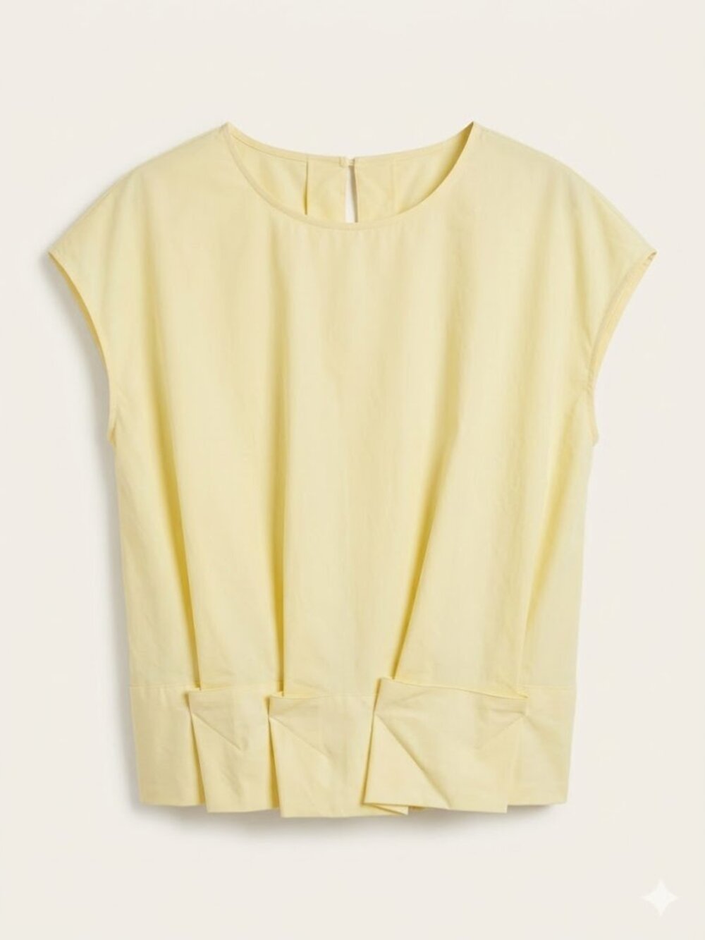 Raw Fudge - Top Blouse Short Sleeve Pleated Hem- Size M